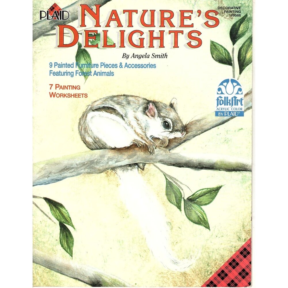 Plaid FolkArt Natures Delights Vintage Painting Instruction Book By Angela Smith
